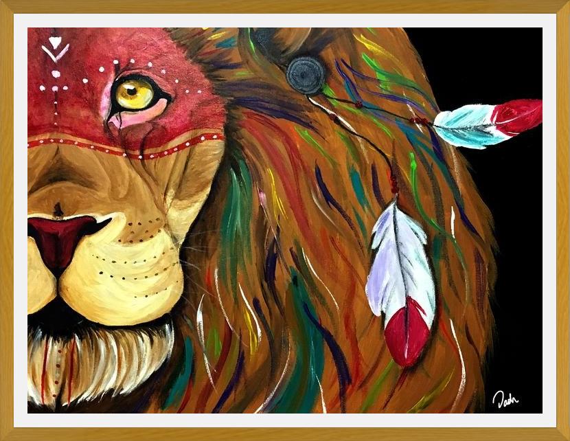 Cuadro leon indio