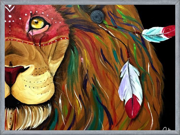 Cuadro leon indio
