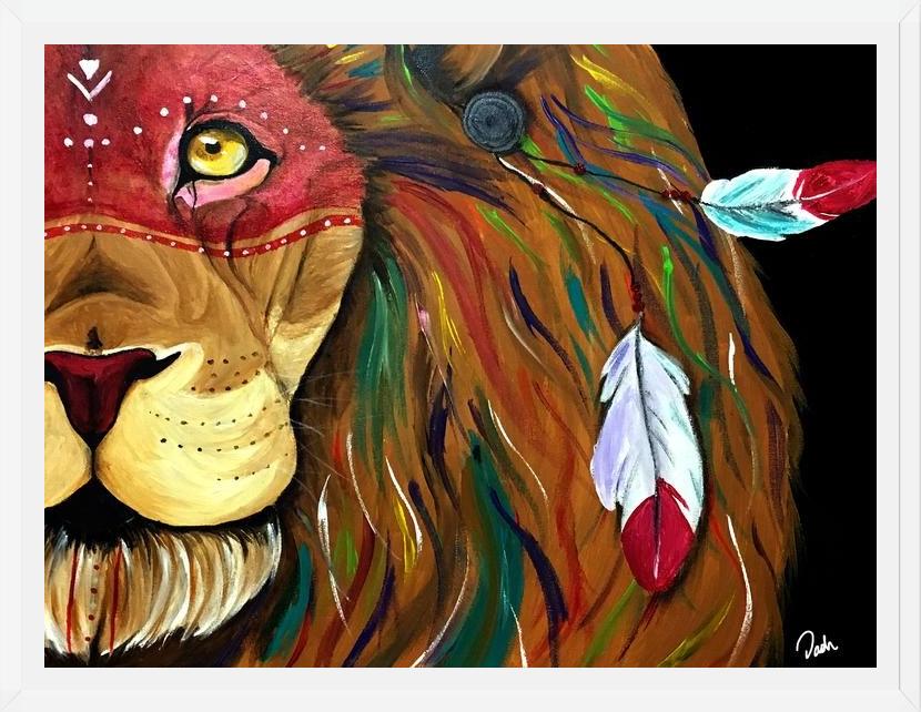 Cuadro leon indio