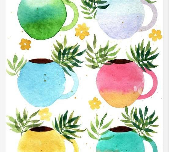 Cuadro Tazas de Colores