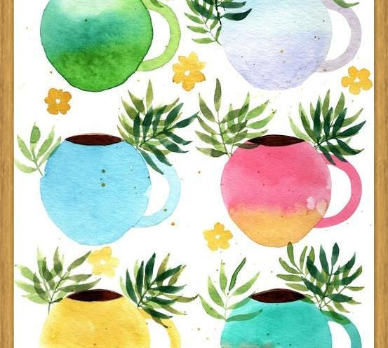 Cuadro Tazas de Colores