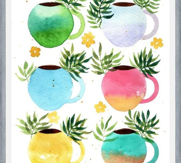 Cuadro Tazas de Colores