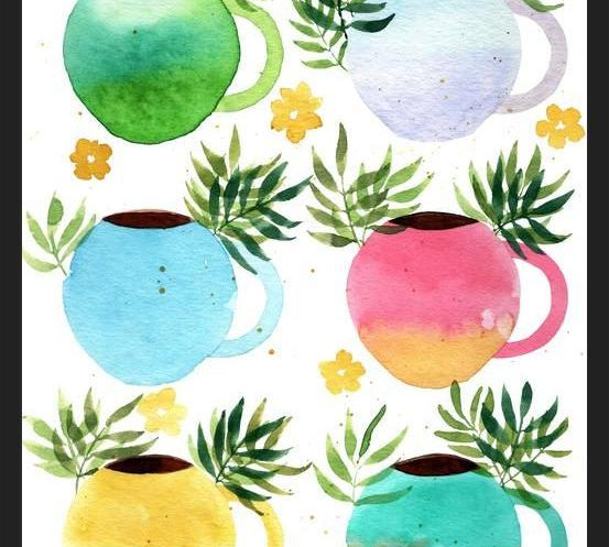 Cuadro Tazas de Colores