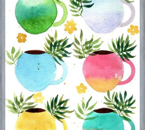 Cuadro Tazas de Colores