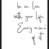Cuadro Be in love with your life