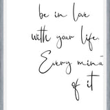 Cuadro Be in love with your life