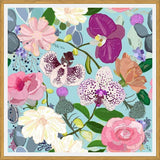 Cuadro Orchid, succulent and roses colorful pattern