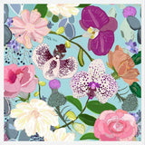Cuadro Orchid, succulent and roses colorful pattern