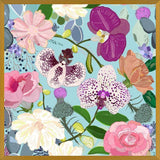 Cuadro Orchid, succulent and roses colorful pattern