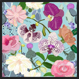 Cuadro Orchid, succulent and roses colorful pattern