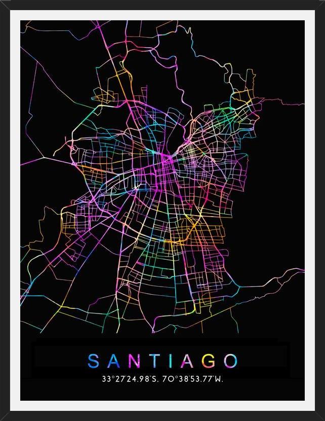 Cuadro Santiago Street Map