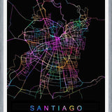Cuadro Santiago Street Map