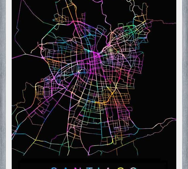 Cuadro Santiago Street Map
