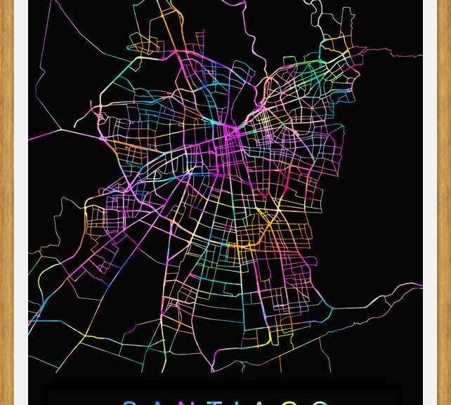 Cuadro Santiago Street Map