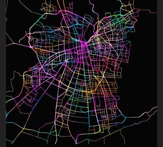 Cuadro Santiago Street Map