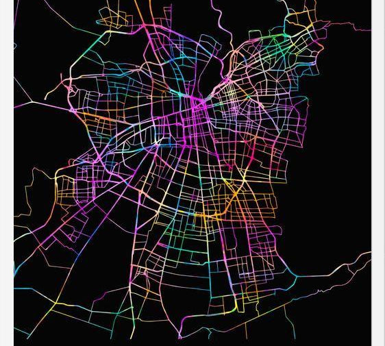 Cuadro Santiago Street Map