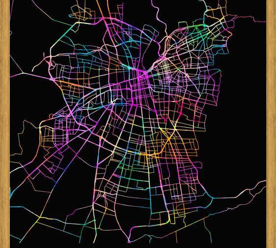 Cuadro Santiago Street Map