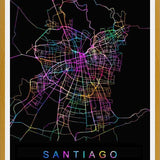 Cuadro Santiago Street Map