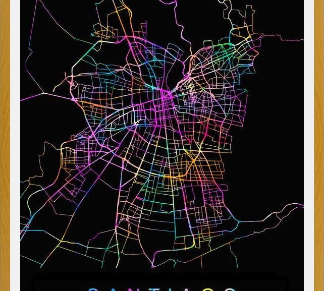 Cuadro Santiago Street Map