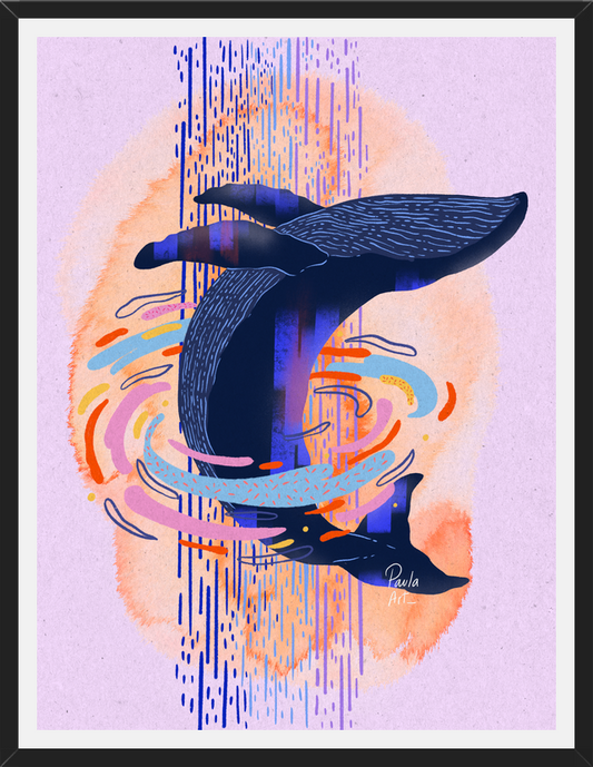 Cuadro Ballena Colores