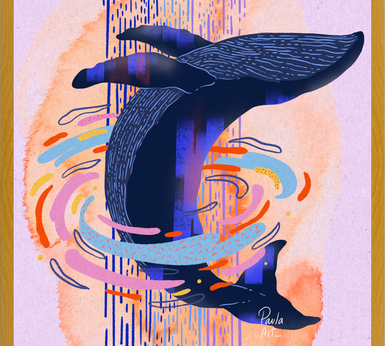 Cuadro Ballena Colores