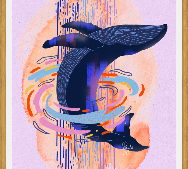 Cuadro Ballena Colores