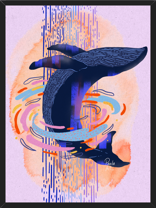 Cuadro Ballena Colores