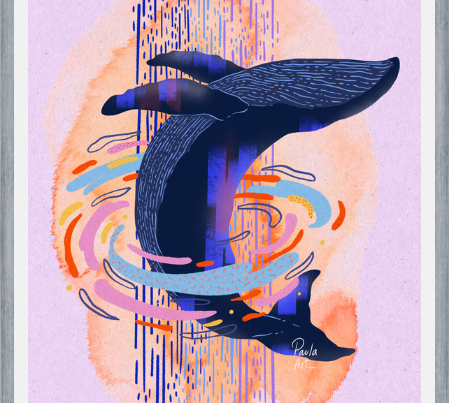 Cuadro Ballena Colores