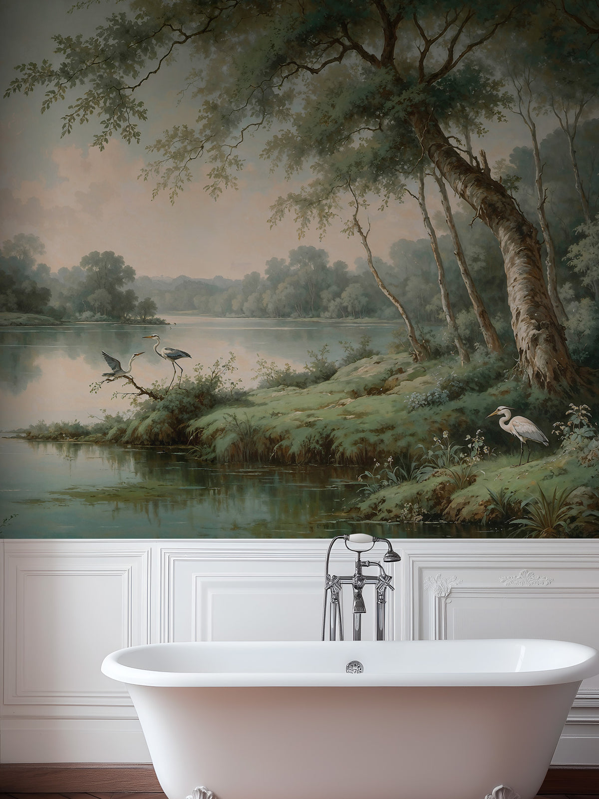 Papel Mural Garza Blanca Contrast