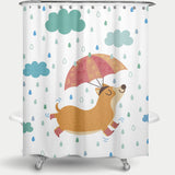 Cortina de Baño Bajo la lluvia