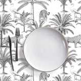 Mantel de Hule Black and White Jungle