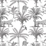 Mantel de Hule Black and White Jungle