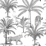 Papel Mural Black & White Jungle