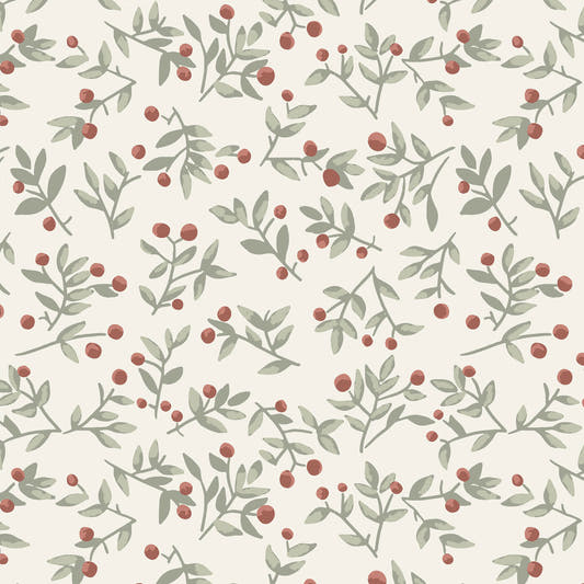 Mantel de Hule Botanical Red