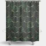 Cortina de Baño Diamantes Verdes