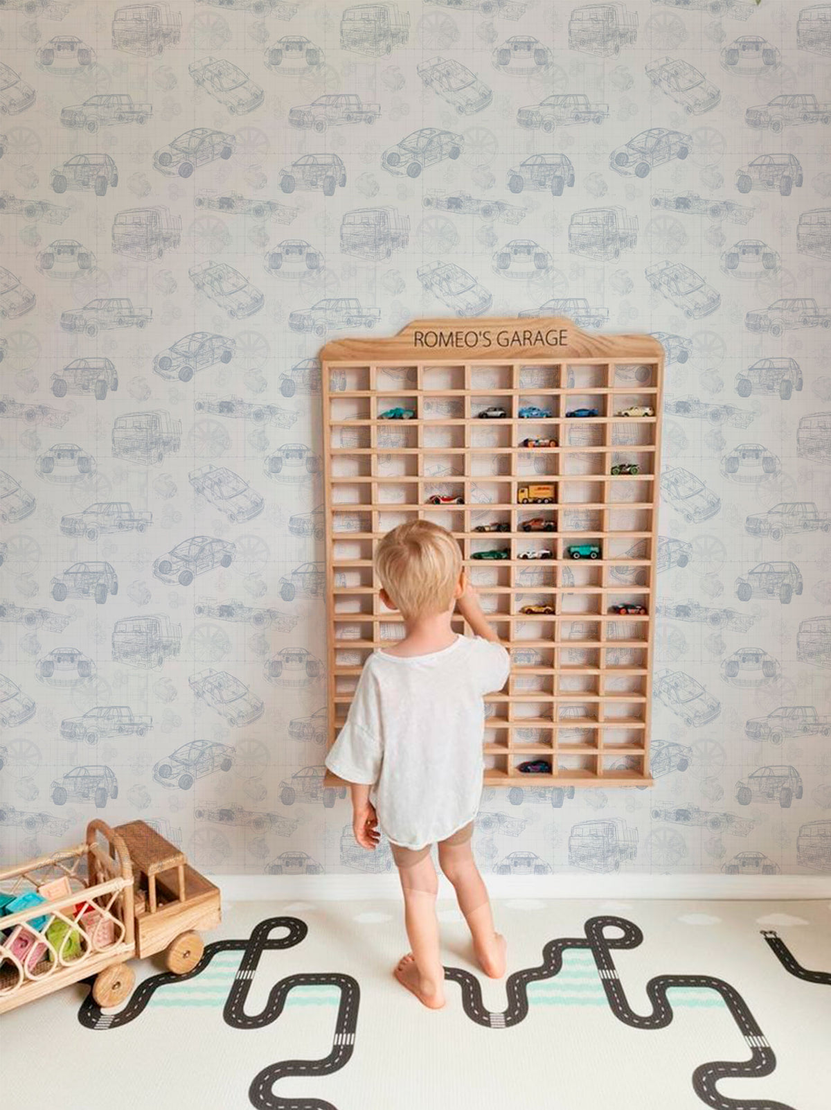 Papel Mural Cars Blue