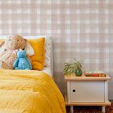 Papel Mural Checkered Rosa