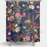 Cortina de Baño Floral and Birds XII