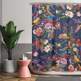 Cortina de Baño Floral and Birds XII