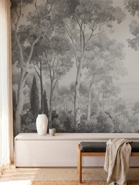Papel Mural Dosel I Blanco y Negro