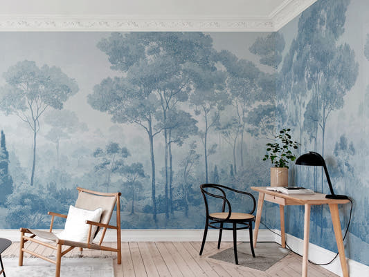 Papel Mural Dosel II Azul