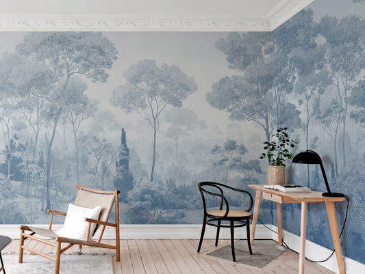 Papel Mural Dosel II Azul
