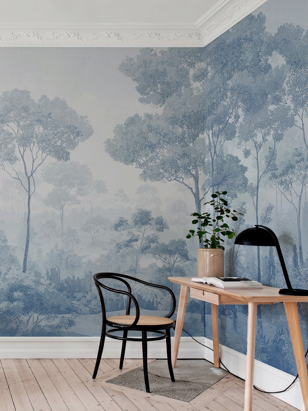 Papel Mural Dosel II Azul