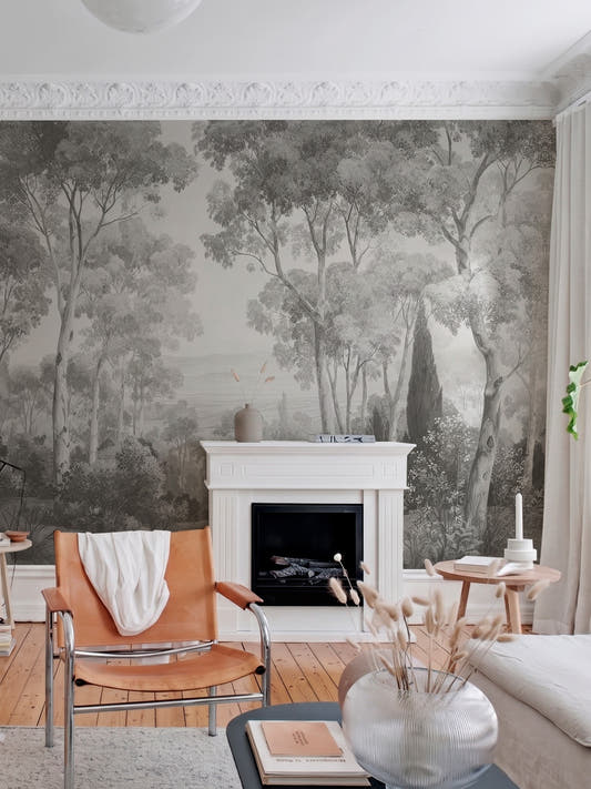 Papel Mural Dosel I Blanco y Negro