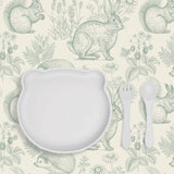 Mantel de Hule Dulce Bosque verde agua