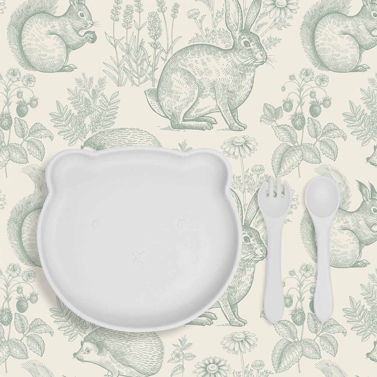 Mantel de Hule Dulce Bosque verde agua