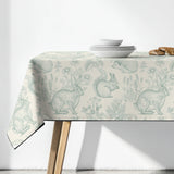 Mantel de Hule Dulce Bosque verde agua