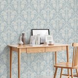 Papel Mural Blue Damask
