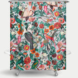 Cortina de Baño FLORAL AND BIRDS XIV