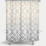 Cortina de Baño Gold and Grey Geo